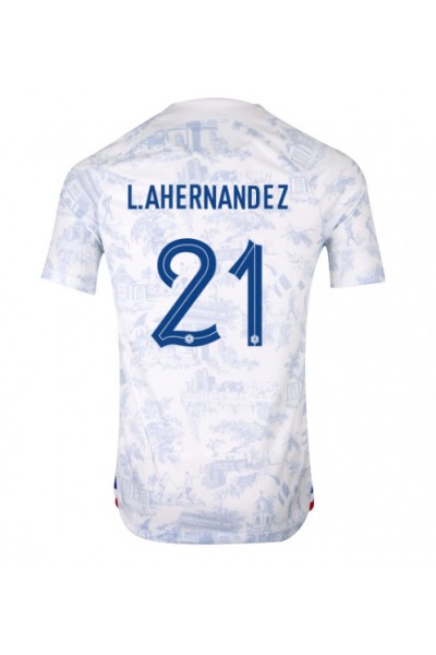 Fotbalové Dres Francie Lucas Hernandez #21 Venkovní Oblečení MS 2022 Krátký Rukáv